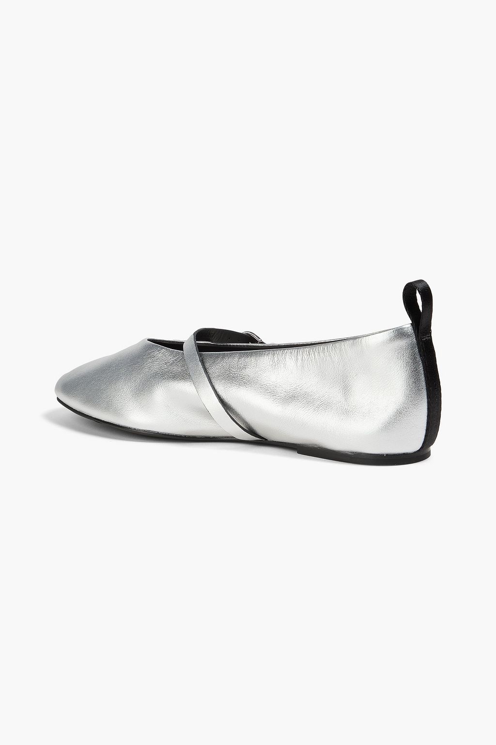RAG & BONE Spire eyelet-embellished metallic leather Mary Jane flats