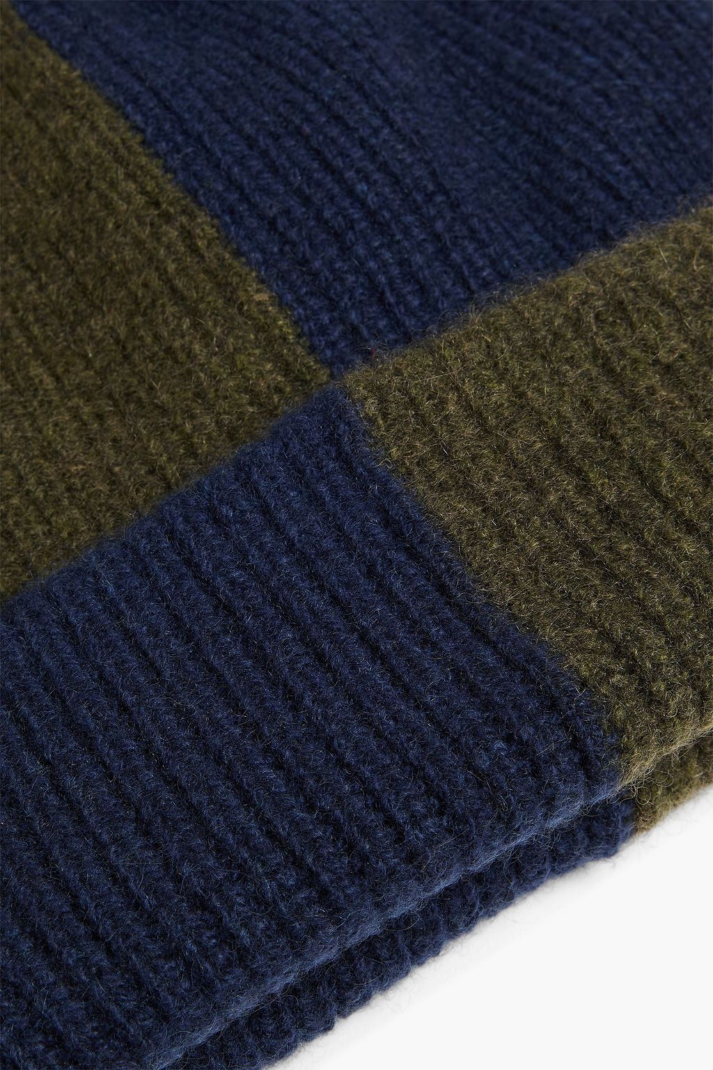 THE ELDER STATESMAN Checked cashmere beanie