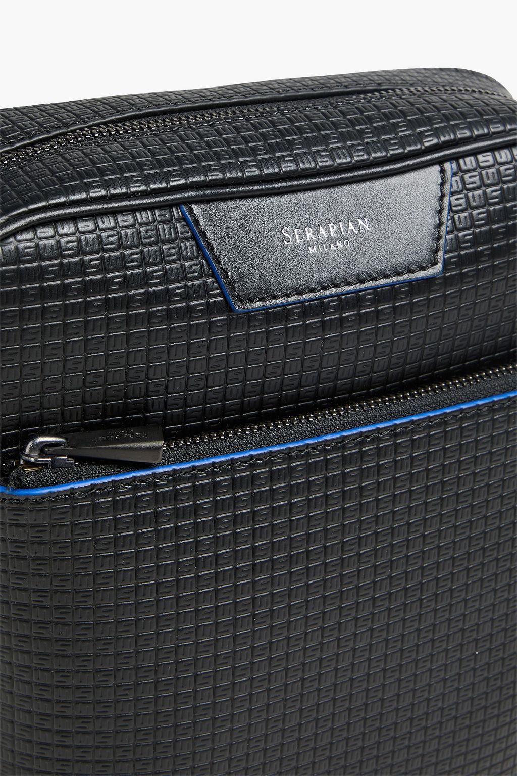 SERAPIAN Embossed coated canvas messenger bag