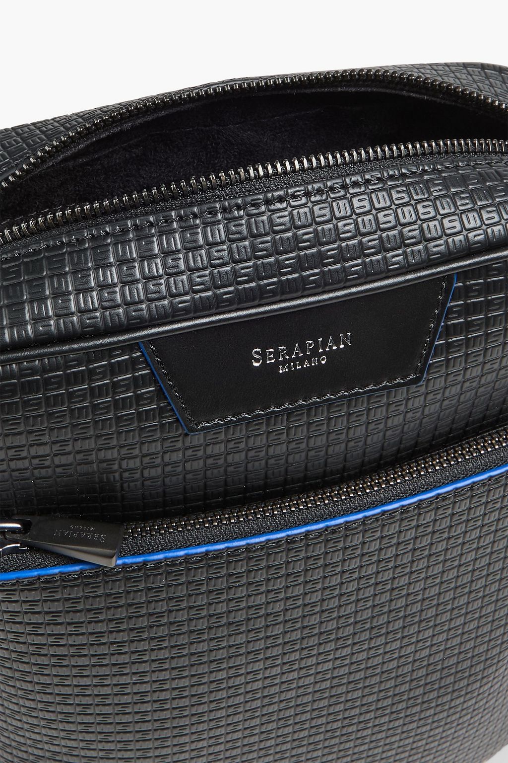 SERAPIAN Embossed coated canvas messenger bag