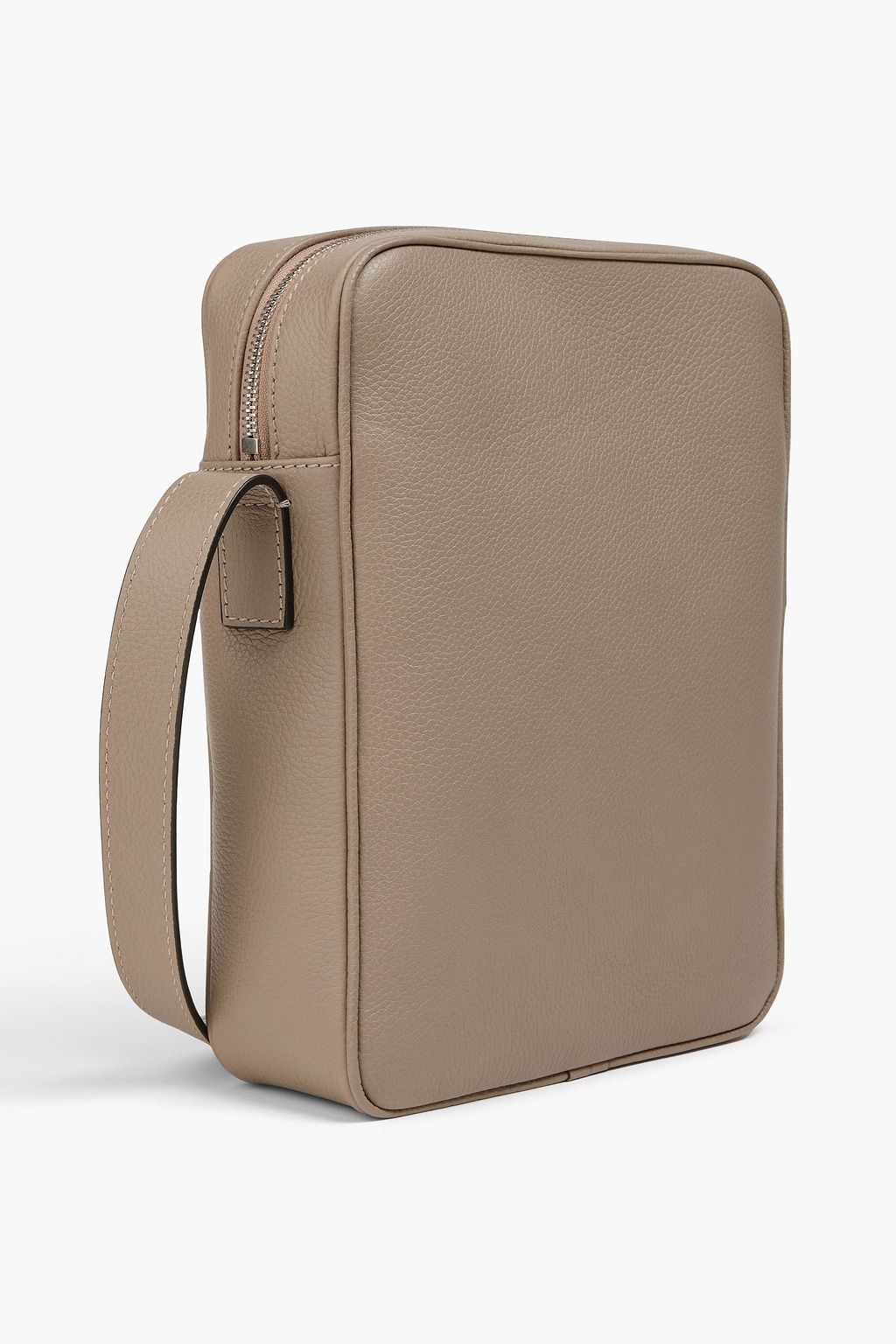 SERAPIAN Pebbled-leather messenger bag