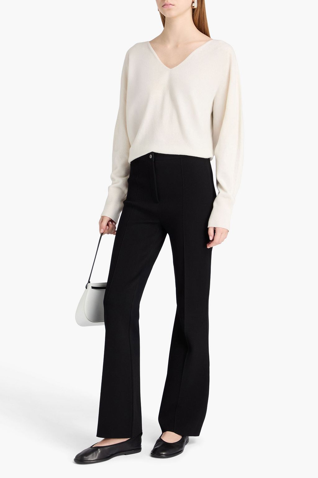 THEORY Stretch-knit flared pants