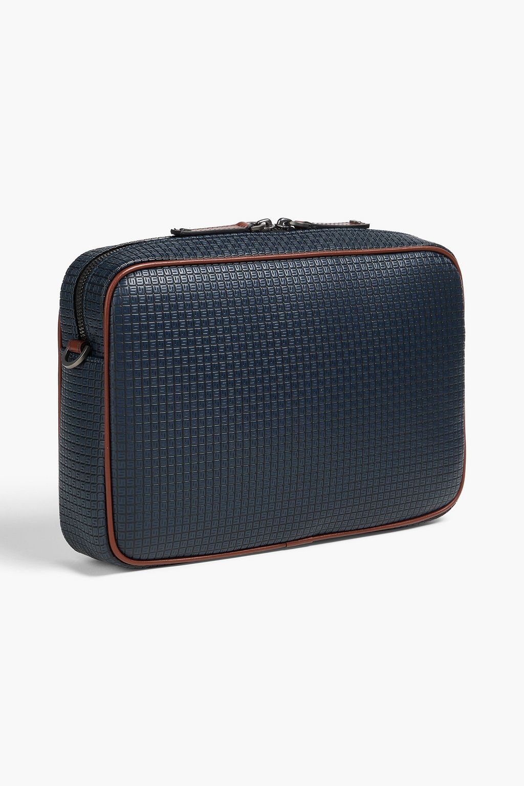 SERAPIAN East West embossed coated-canvas messenger bag