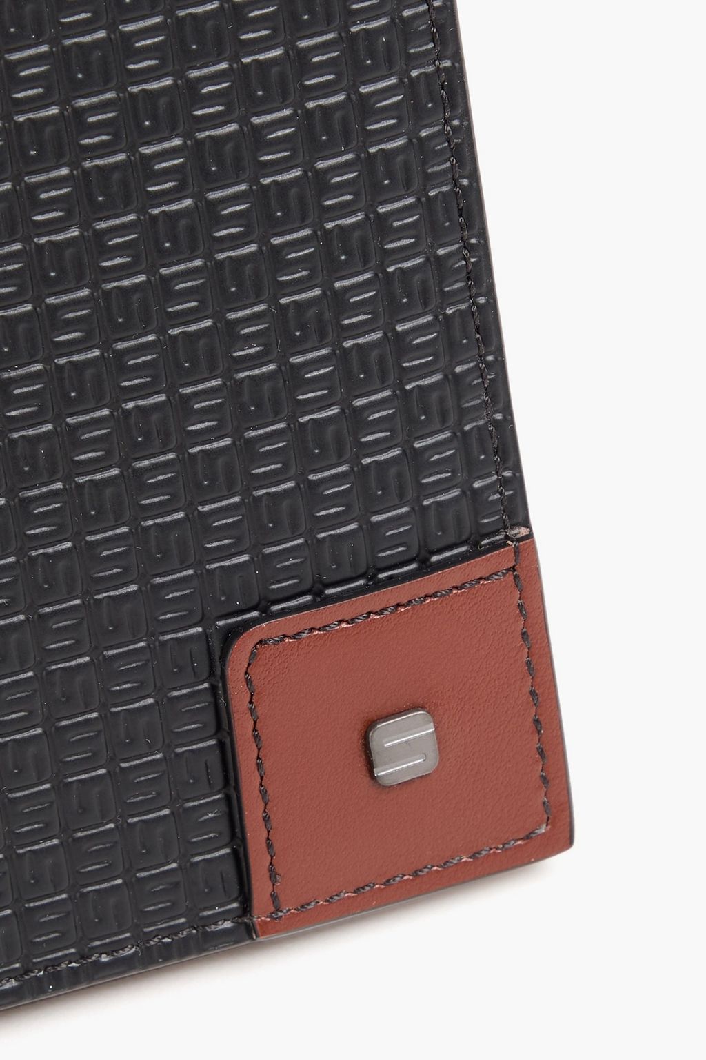 SERAPIAN Embossed coated-canvas wallet