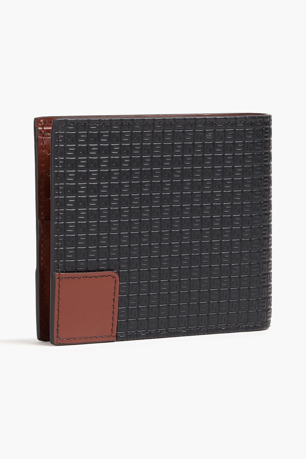 SERAPIAN Embossed coated-canvas wallet