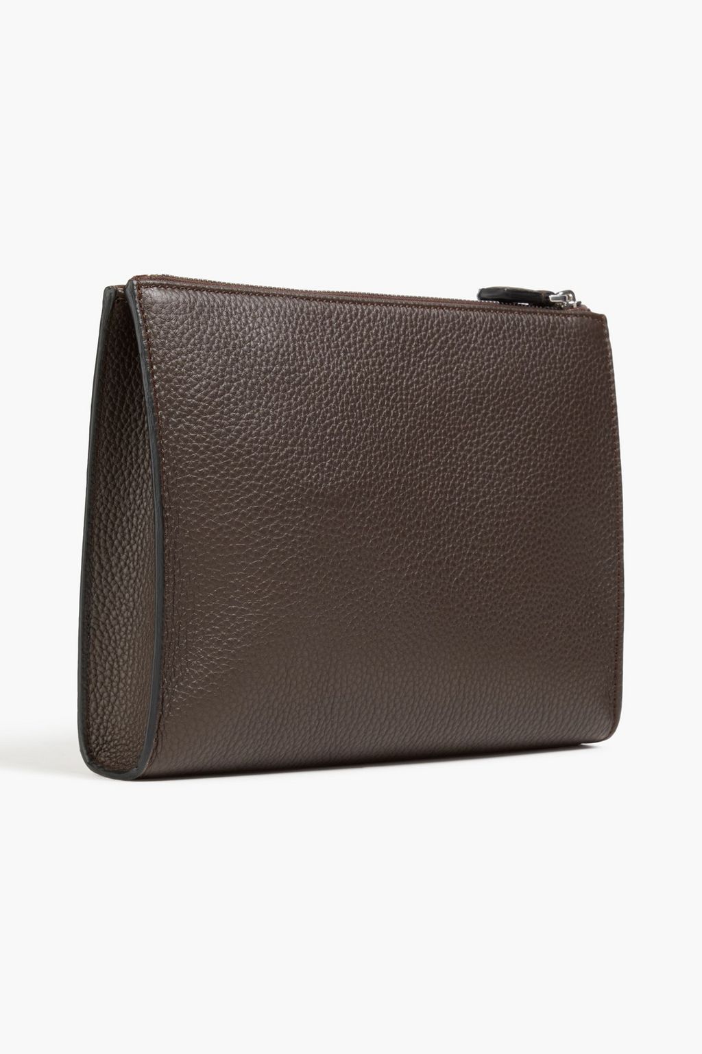 SERAPIAN Pebbled-leather pouch