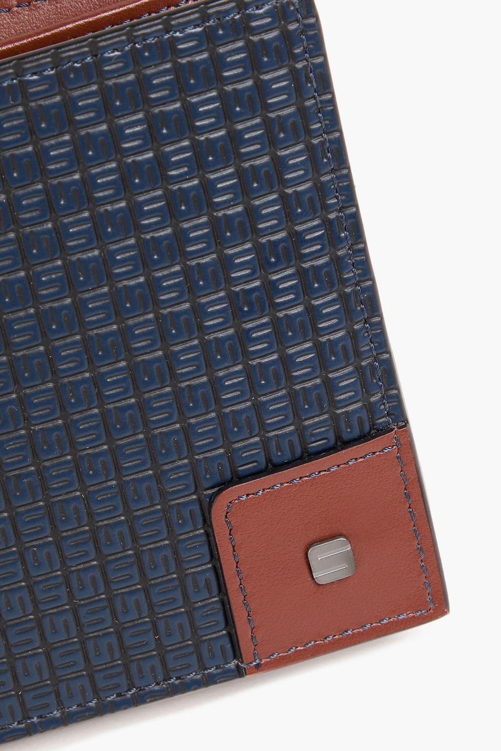 SERAPIAN Embossed coated-canvas wallet