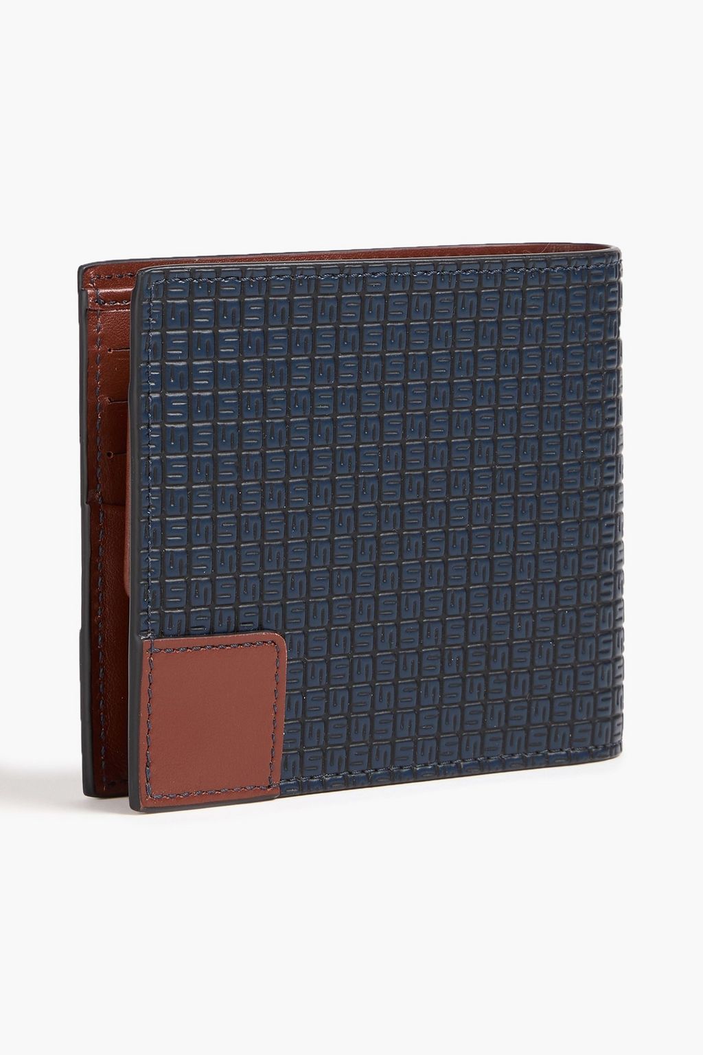 SERAPIAN Embossed coated-canvas wallet