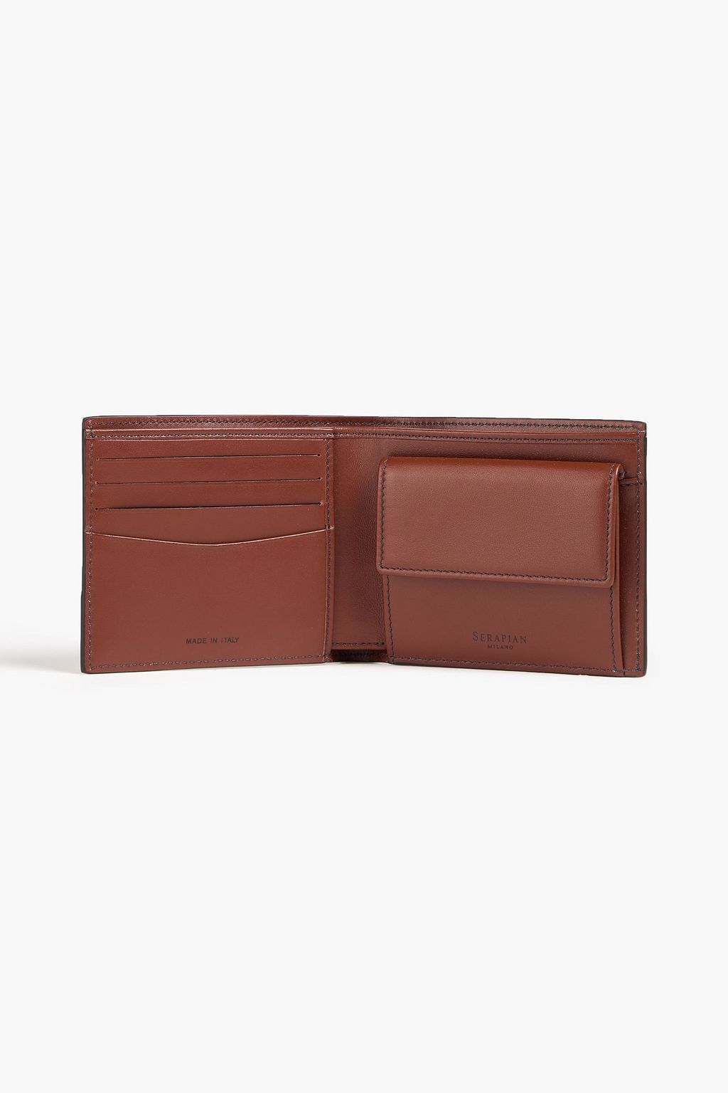 SERAPIAN Embossed coated-canvas wallet