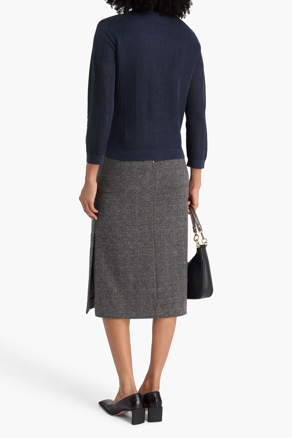  Theory - Cardigan Aus Einer Gerippten Leinenmischung - Blau - S 