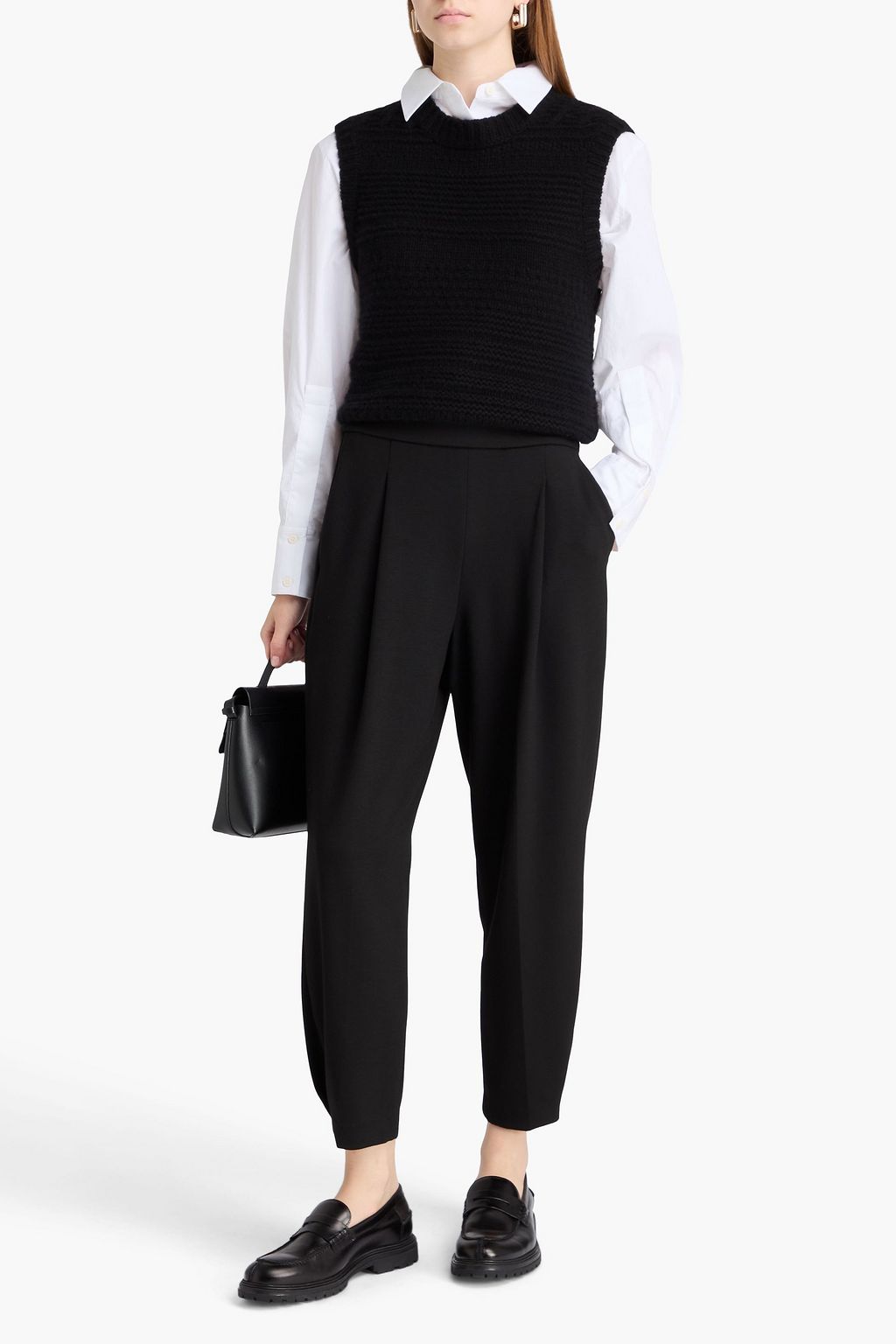 THEORY Cropped jersey track pants