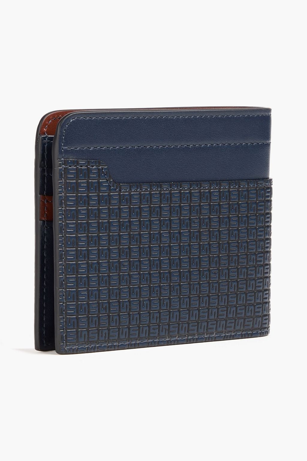 SERAPIAN Coated-canvas and leather wallet