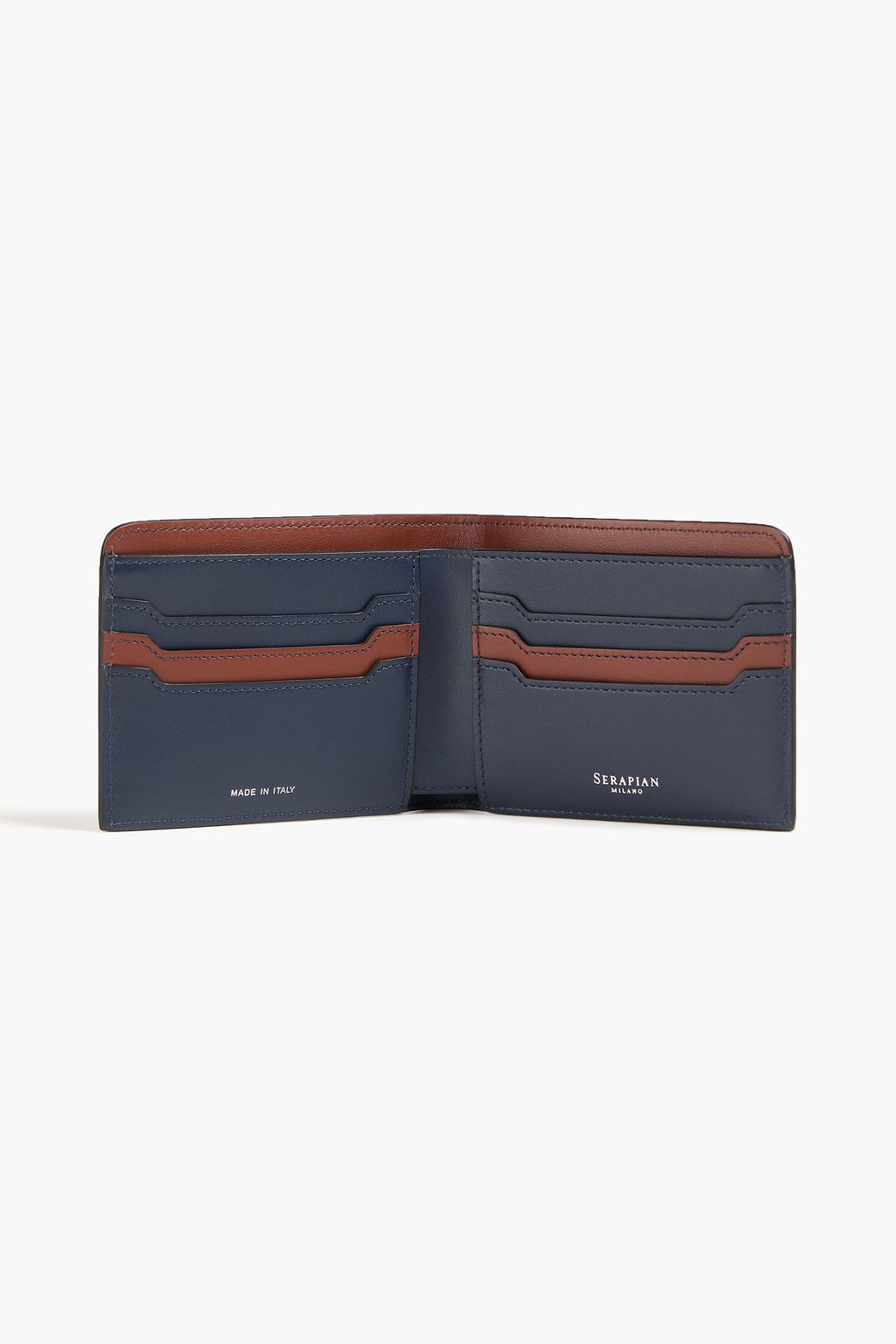 SERAPIAN Coated-canvas and leather wallet