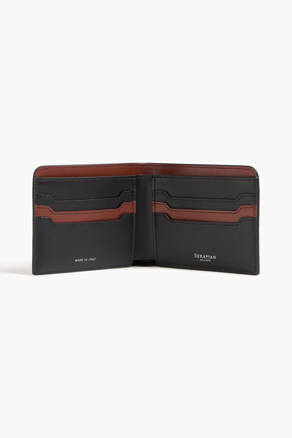 SERAPIAN Coated-canvas and leather wallet
