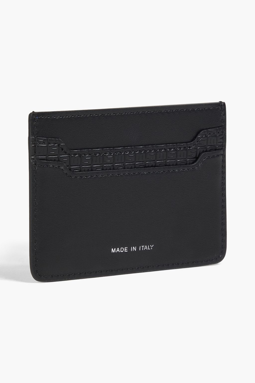 SERAPIAN Stepan 72 embossed coated-canvas and leather cardholder