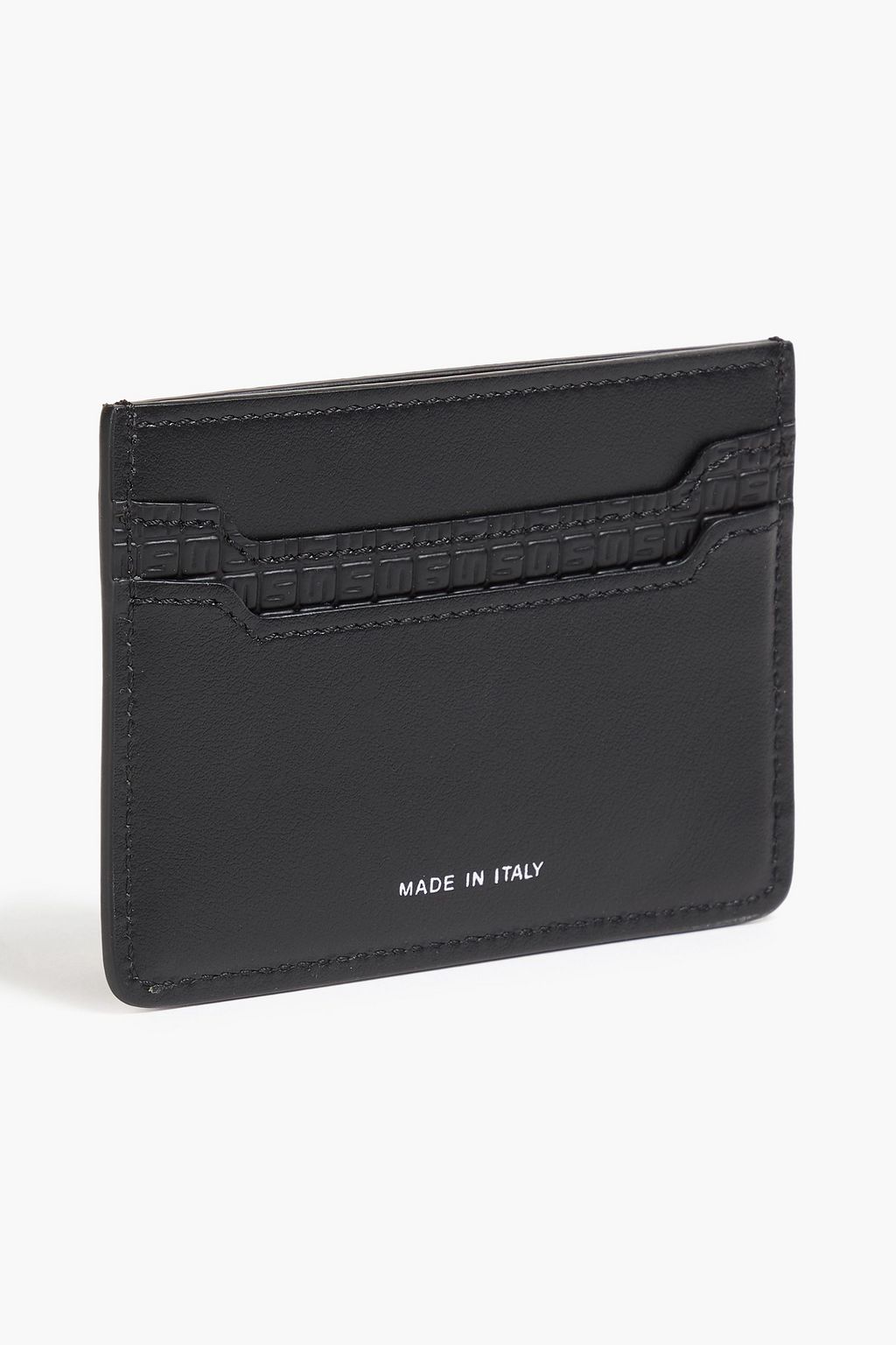 SERAPIAN Stepan 72 embossed coated-canvas and leather cardholder