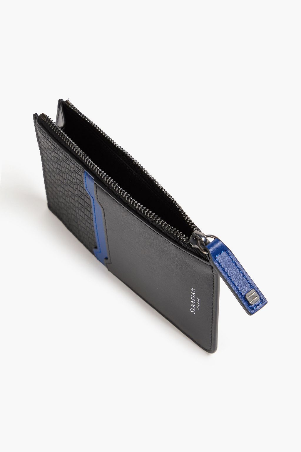 SERAPIAN Coated-canvas and leather cardholder