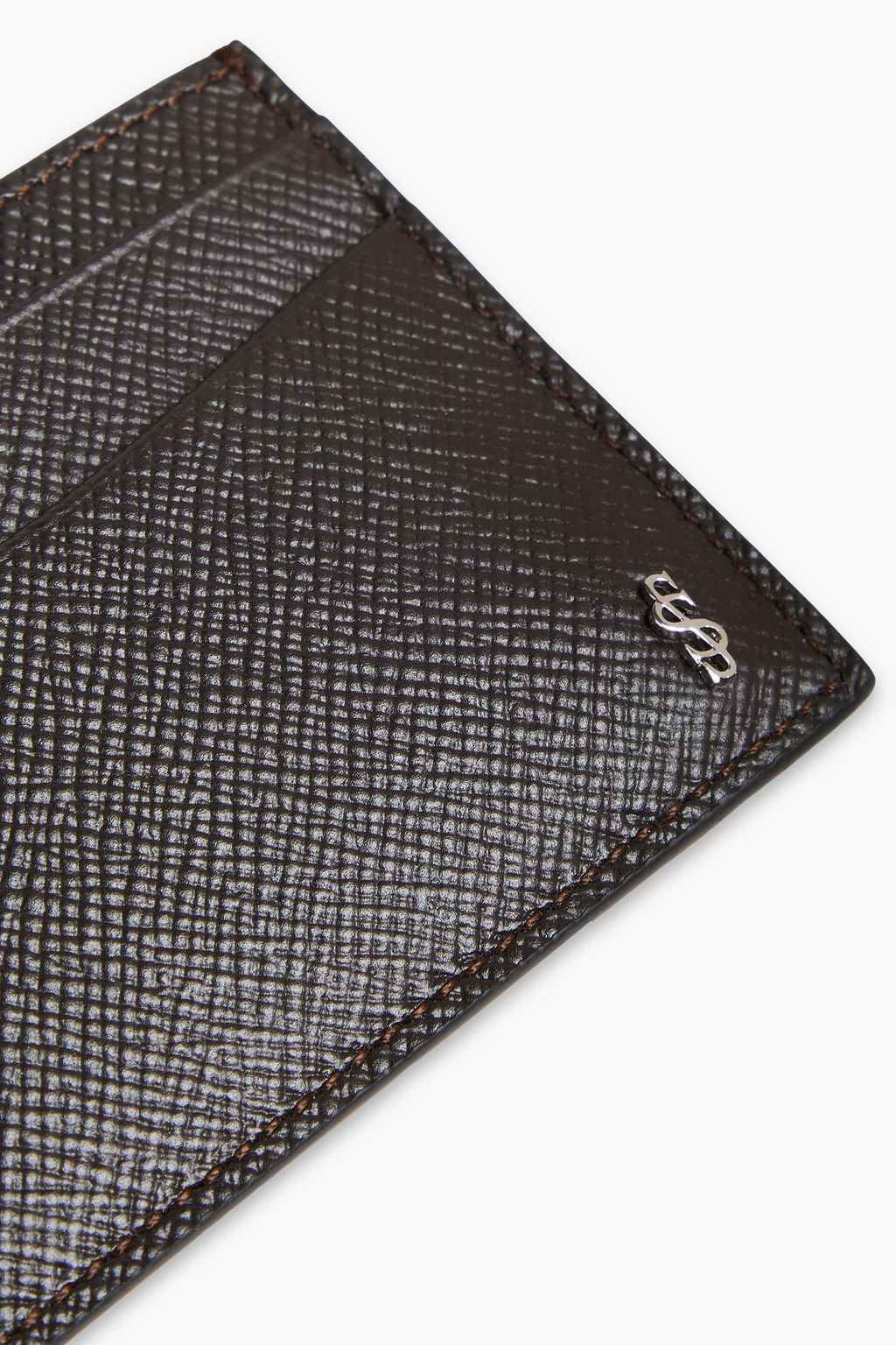 SERAPIAN Textured-leather cardholder