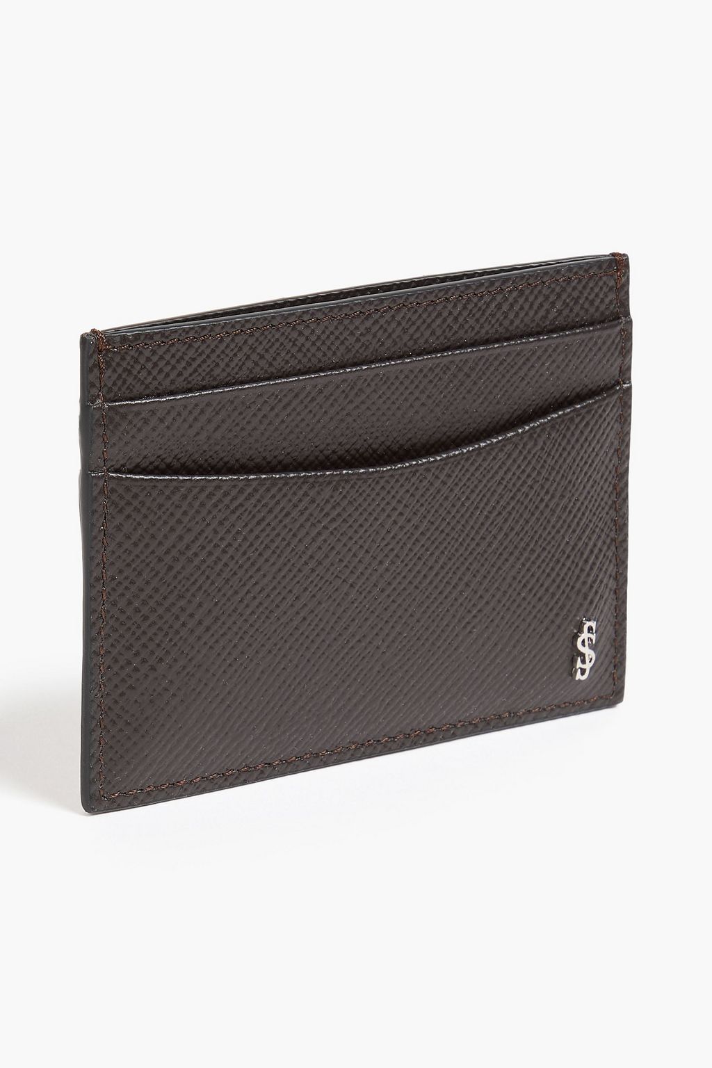 SERAPIAN Textured-leather cardholder