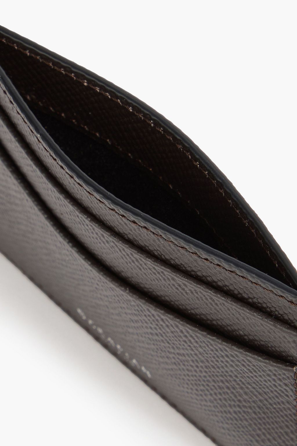 SERAPIAN Textured-leather cardholder