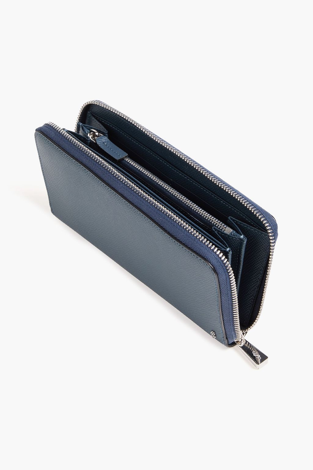 SERAPIAN Textured-leather continental wallet