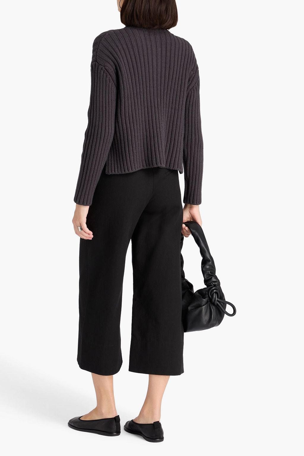 JAMES PERSE Gerippter Rollkragenpullover aus einer Baumwollmischung