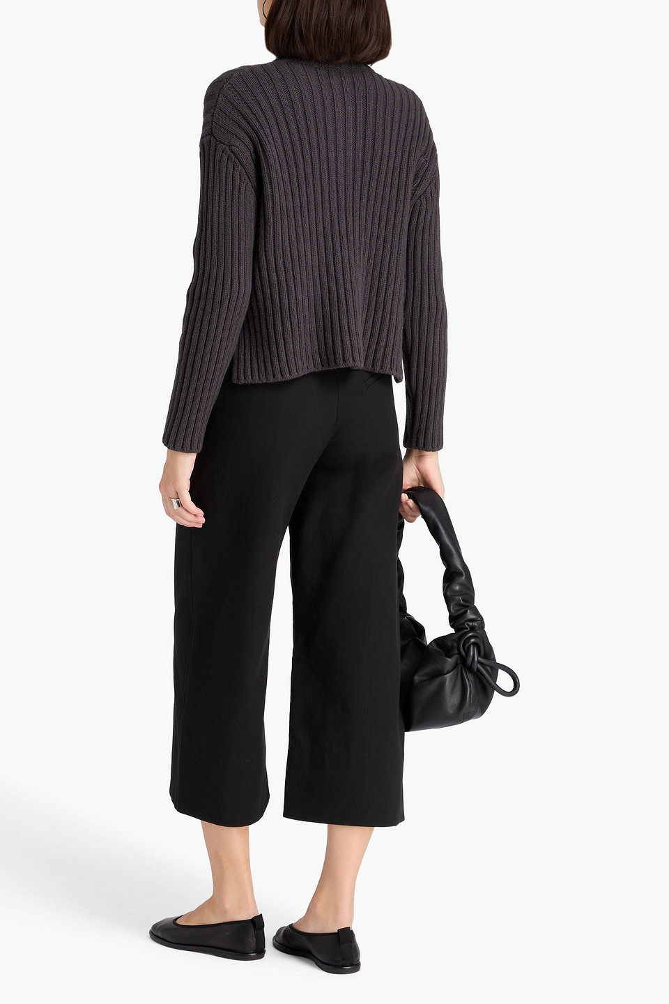 James Perse - Gerippter Rollkragenpullover Aus Einer Baumwollmischung - Grau - 0 