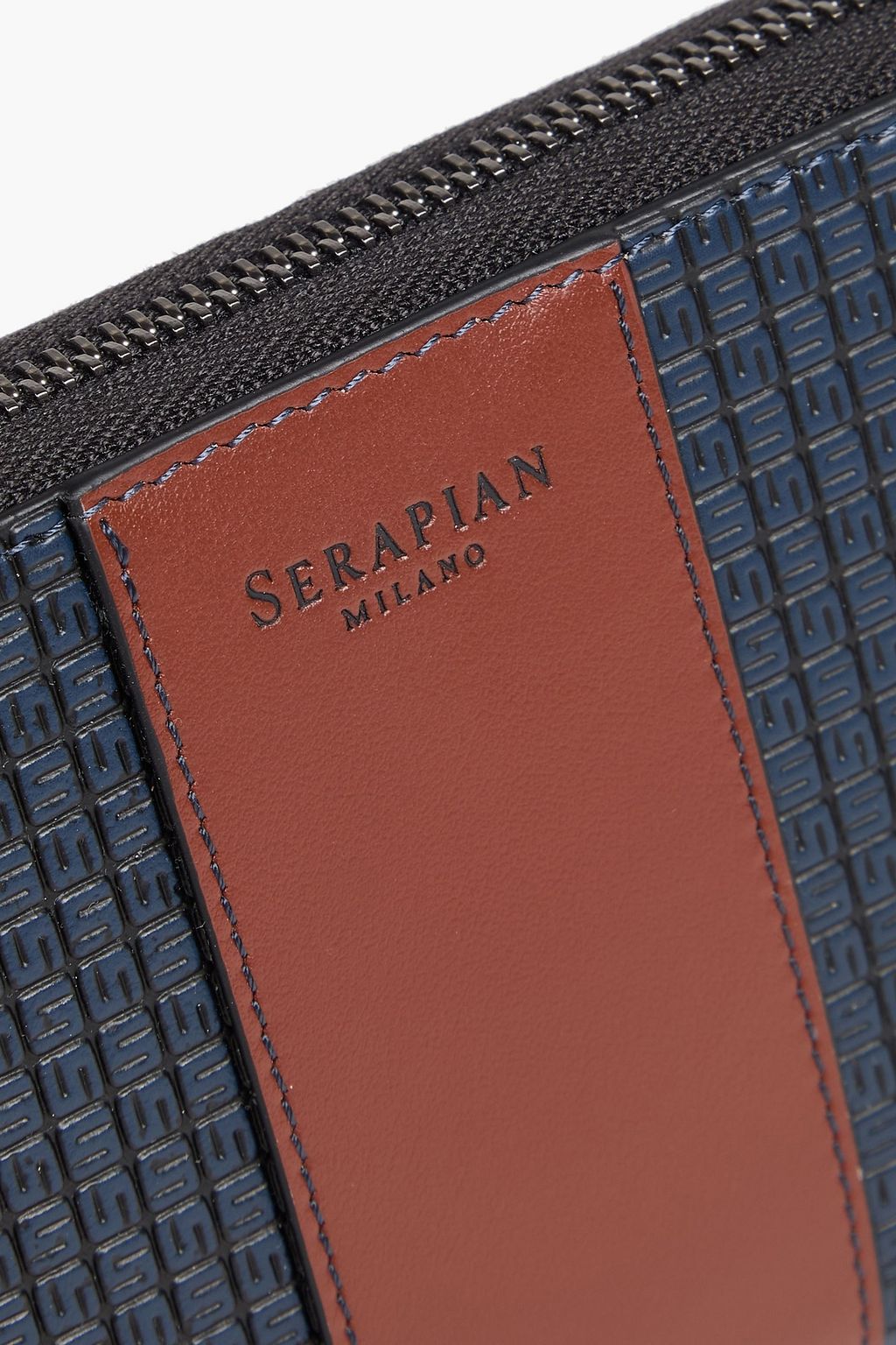 SERAPIAN Coated-canvas and leather continental wallet