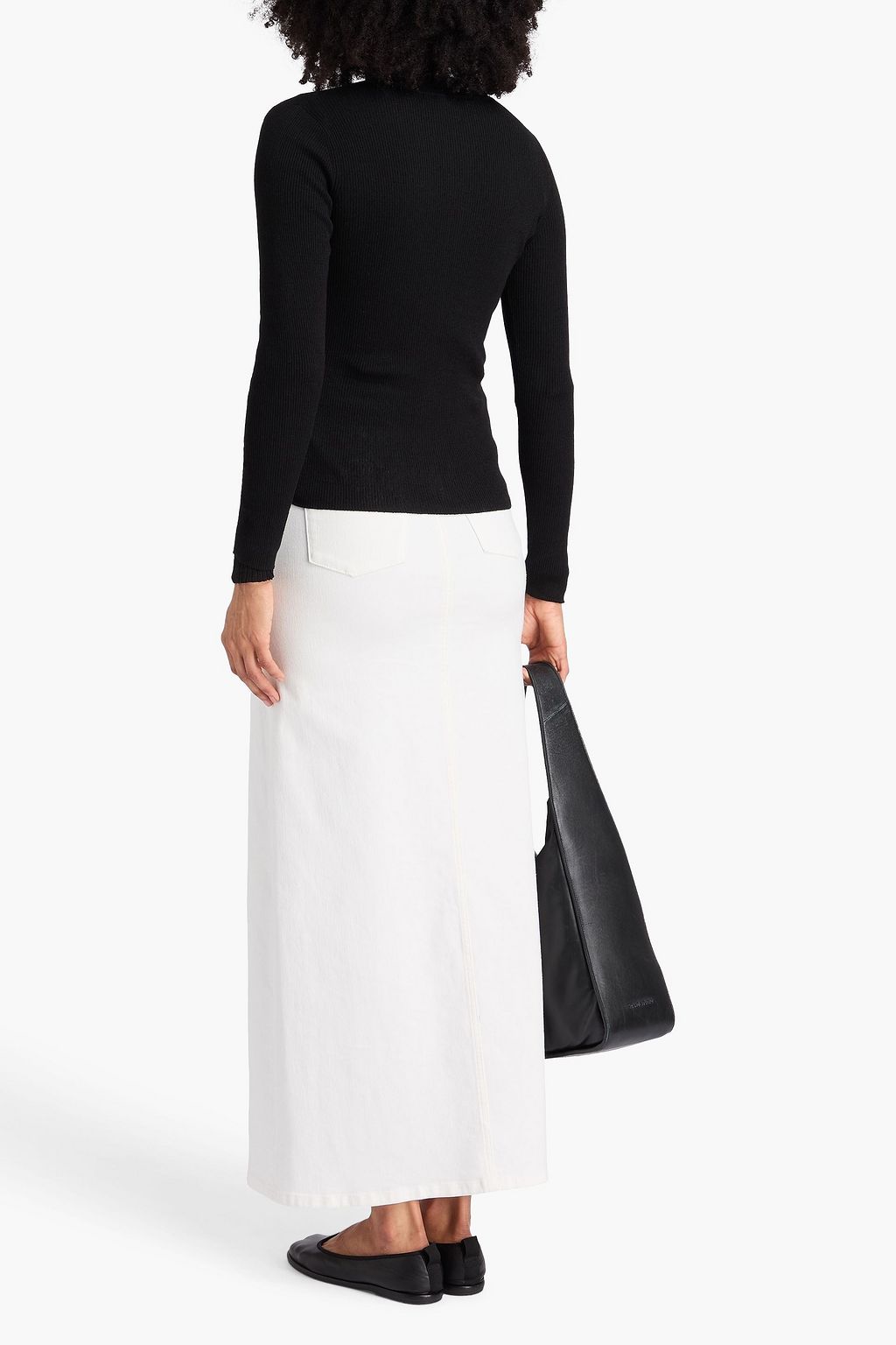 JAMES PERSE Ribbed linen-blend jersey cardigan