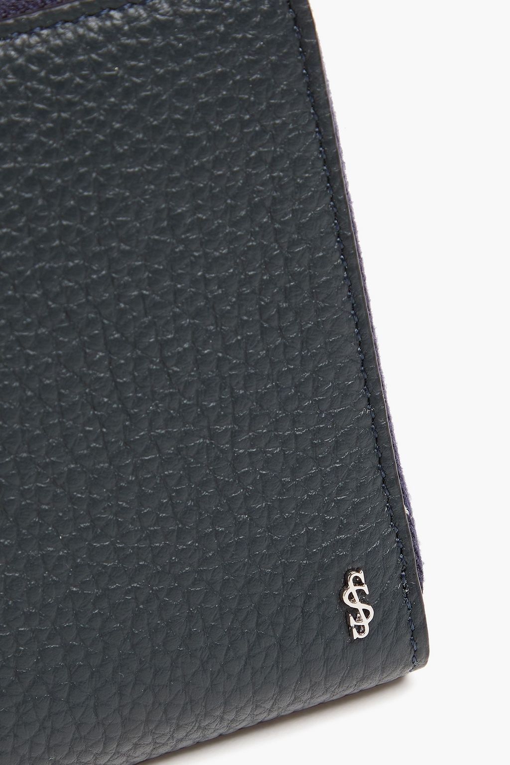 SERAPIAN Pebbled-leather continental wallet