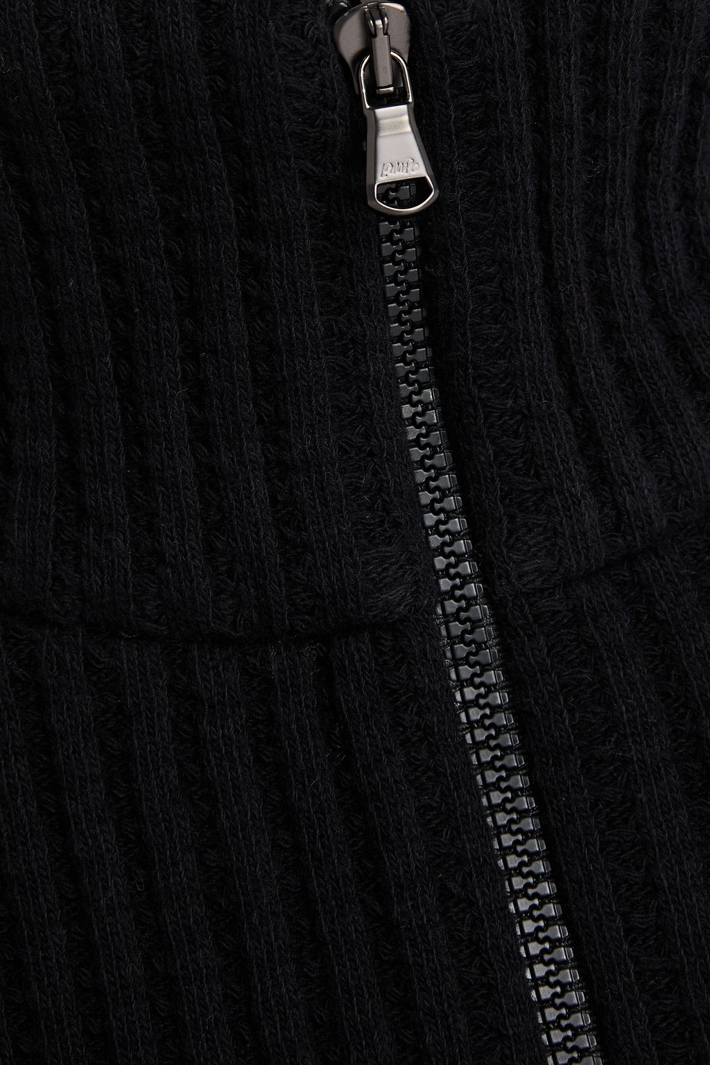 JAMES PERSE Ribbed cotton zip-up sweater