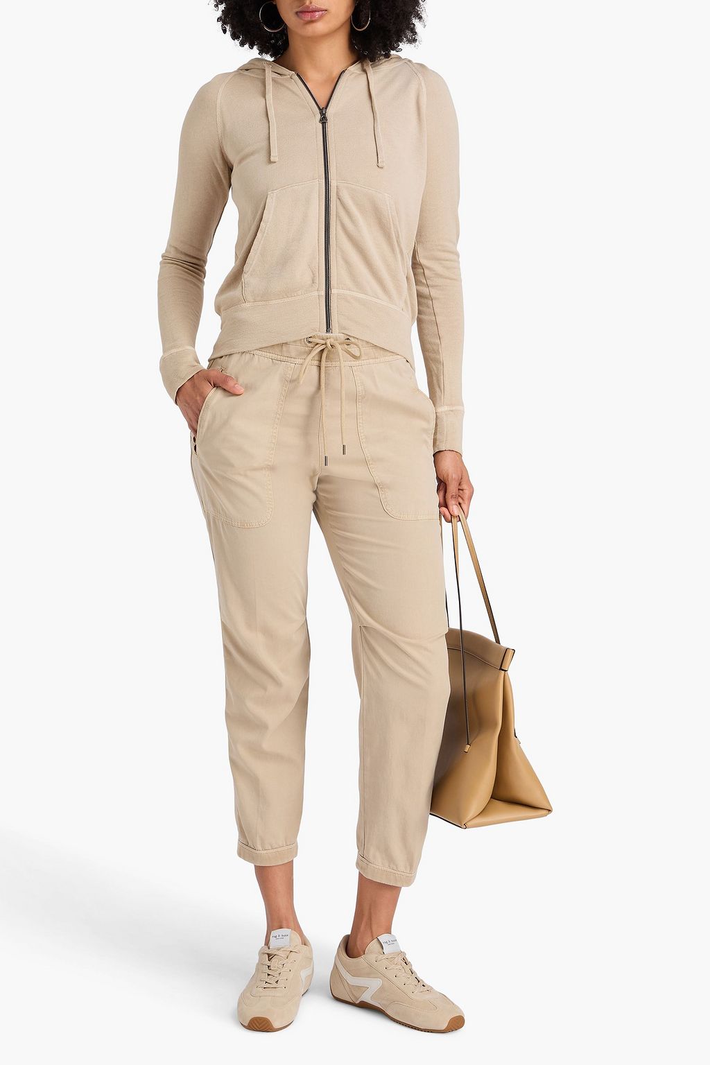 JAMES PERSE French cotton-terry hoodie