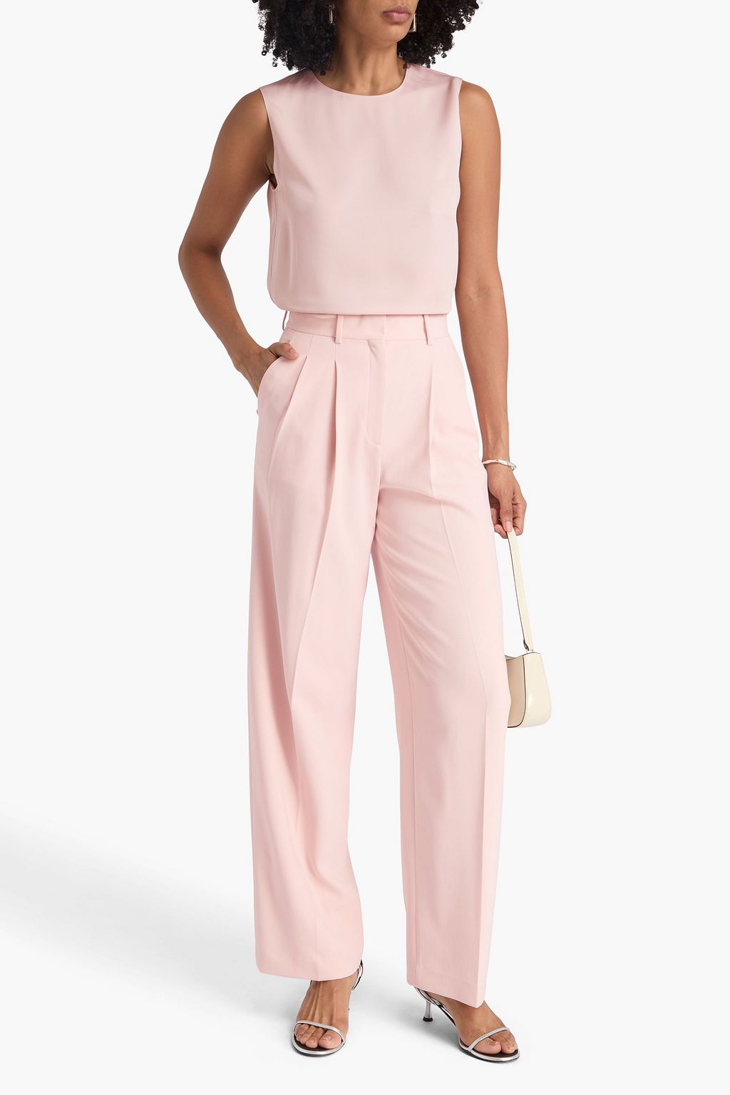 THEORY Silk-satin top