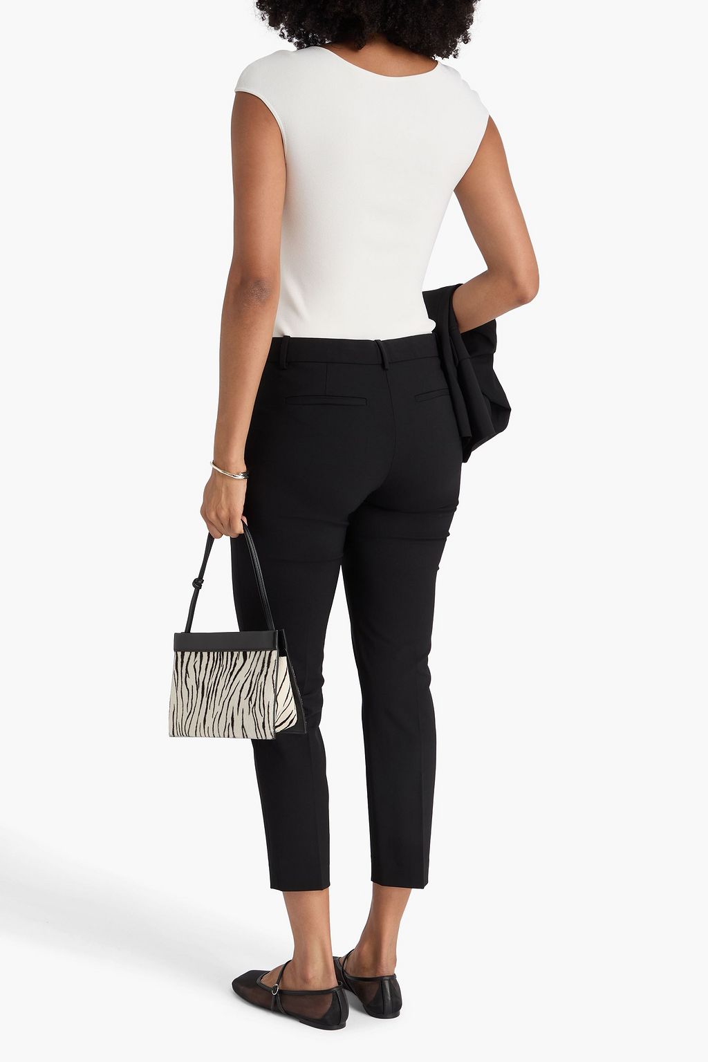 THEORY Testra cropped wool-blend slim-leg pants