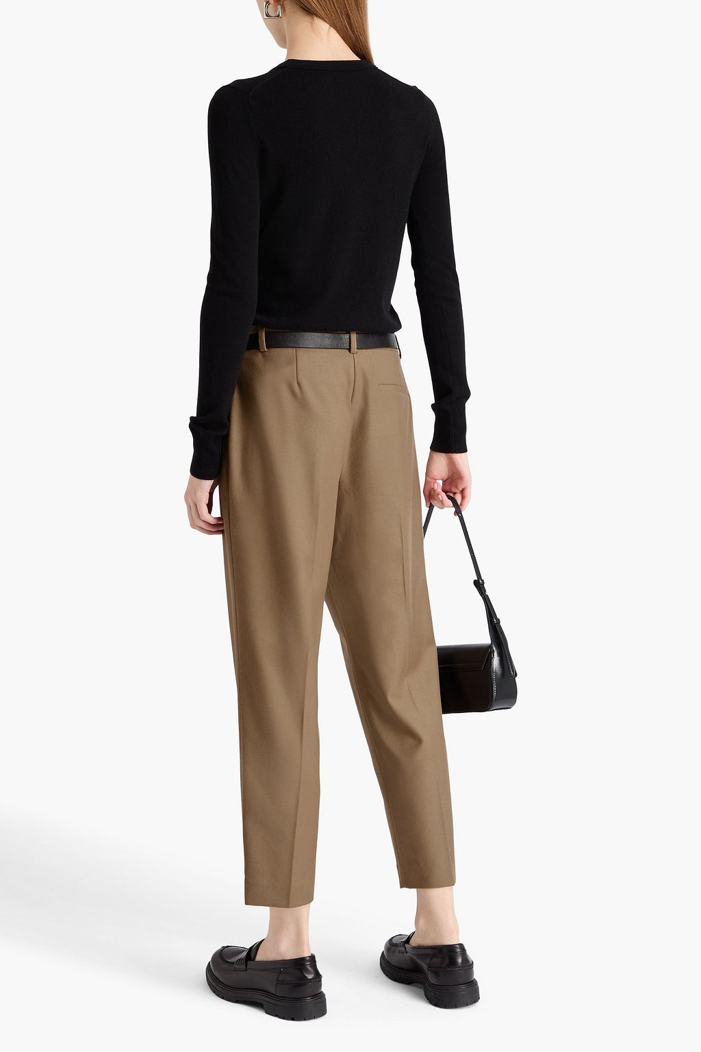 THEORY Treeca cropped wool-flannel tapered pants