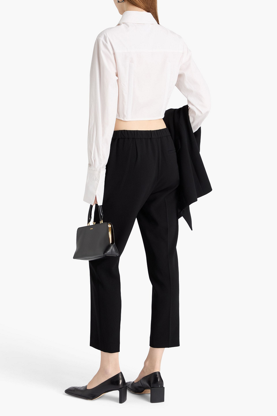  Theory - Treeca Cropped Crepe Slim-leg Pants - Black - Us 0 
