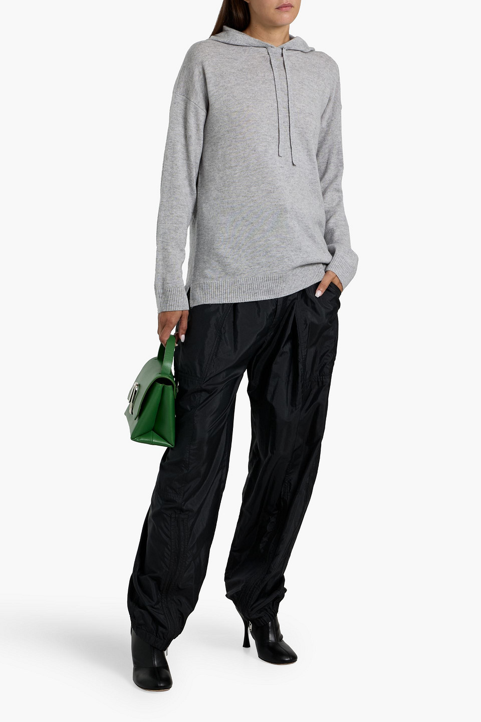 Chinti & Parker Wool And Cashmere-blend Hoodie In Gray