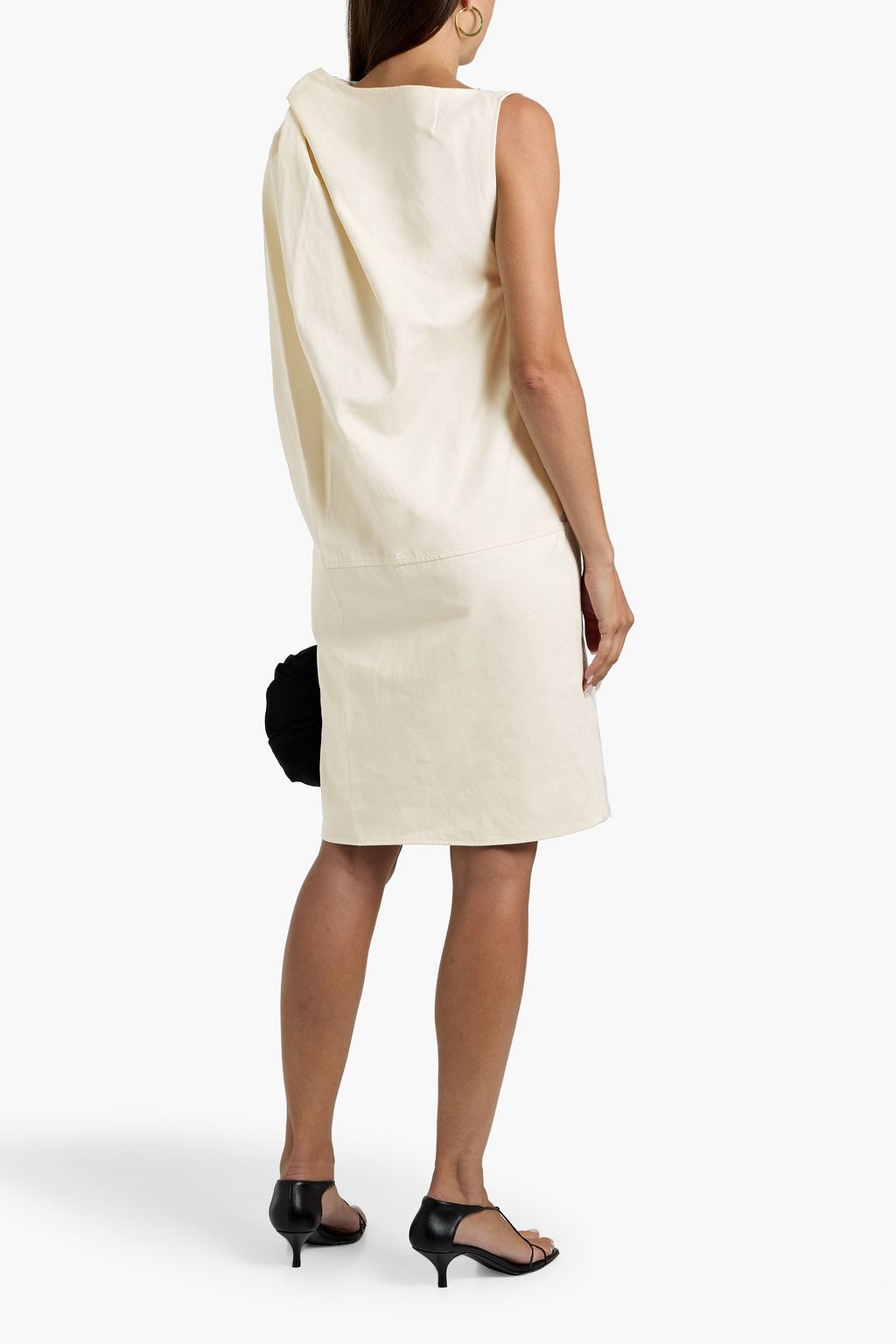TOTEME Twisted cotton and linen-blend mini dress