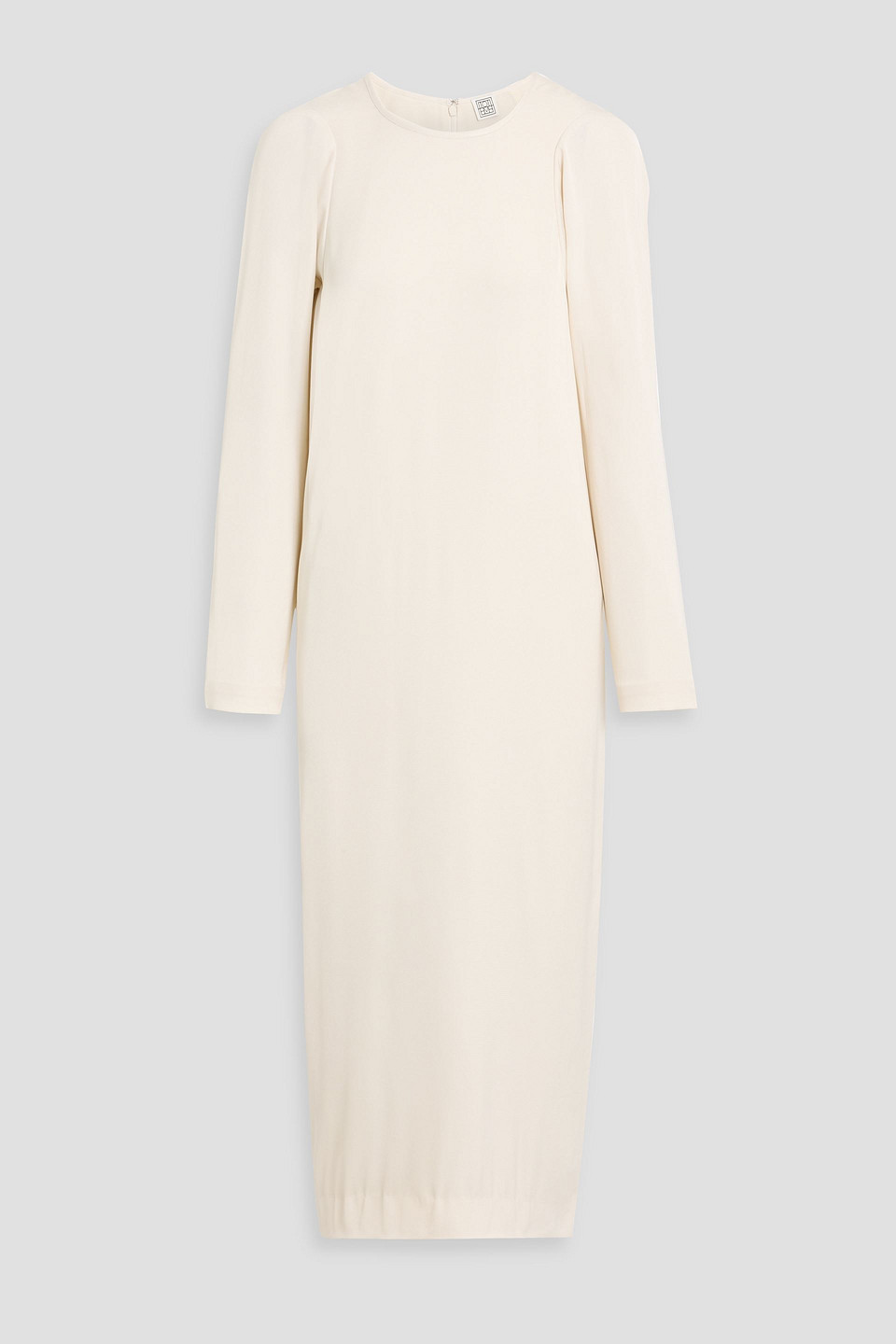 Totême Crepe Midi Dress In White