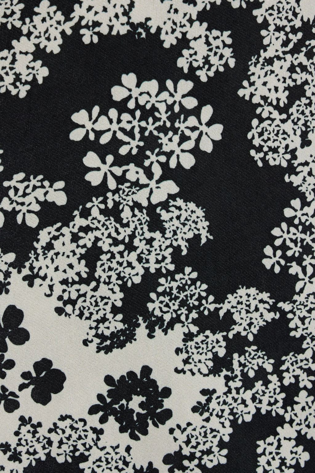 TOTEME Floral-print stretch-jersey midi wrap skirt