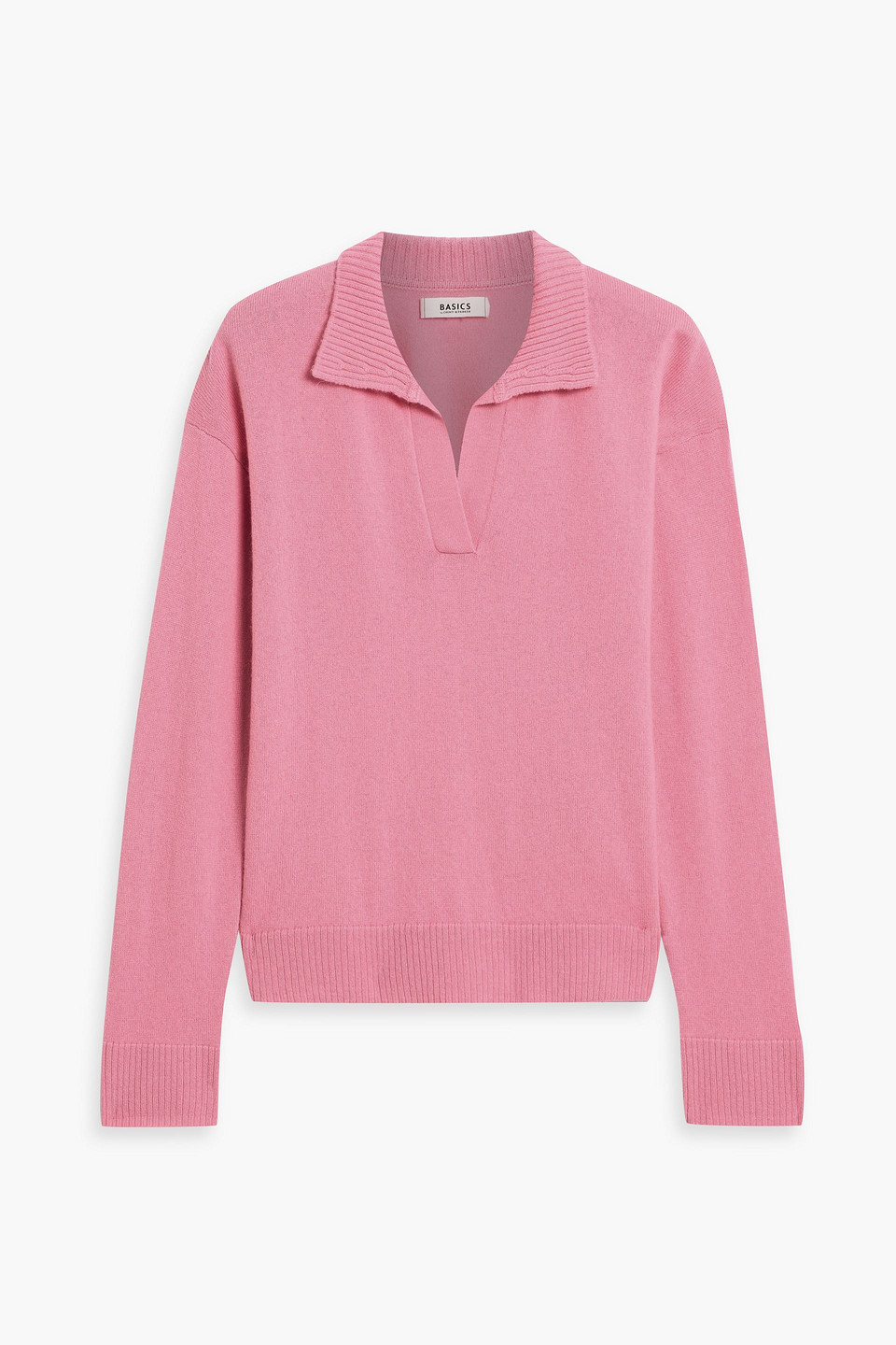 Chinti & Parker Wool And Cashmere-blend Polo Sweater In Pink