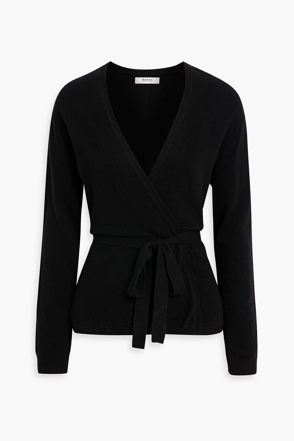 Chinti & Parker Wool And Cashmere-blend Wrap Cardigan In Black