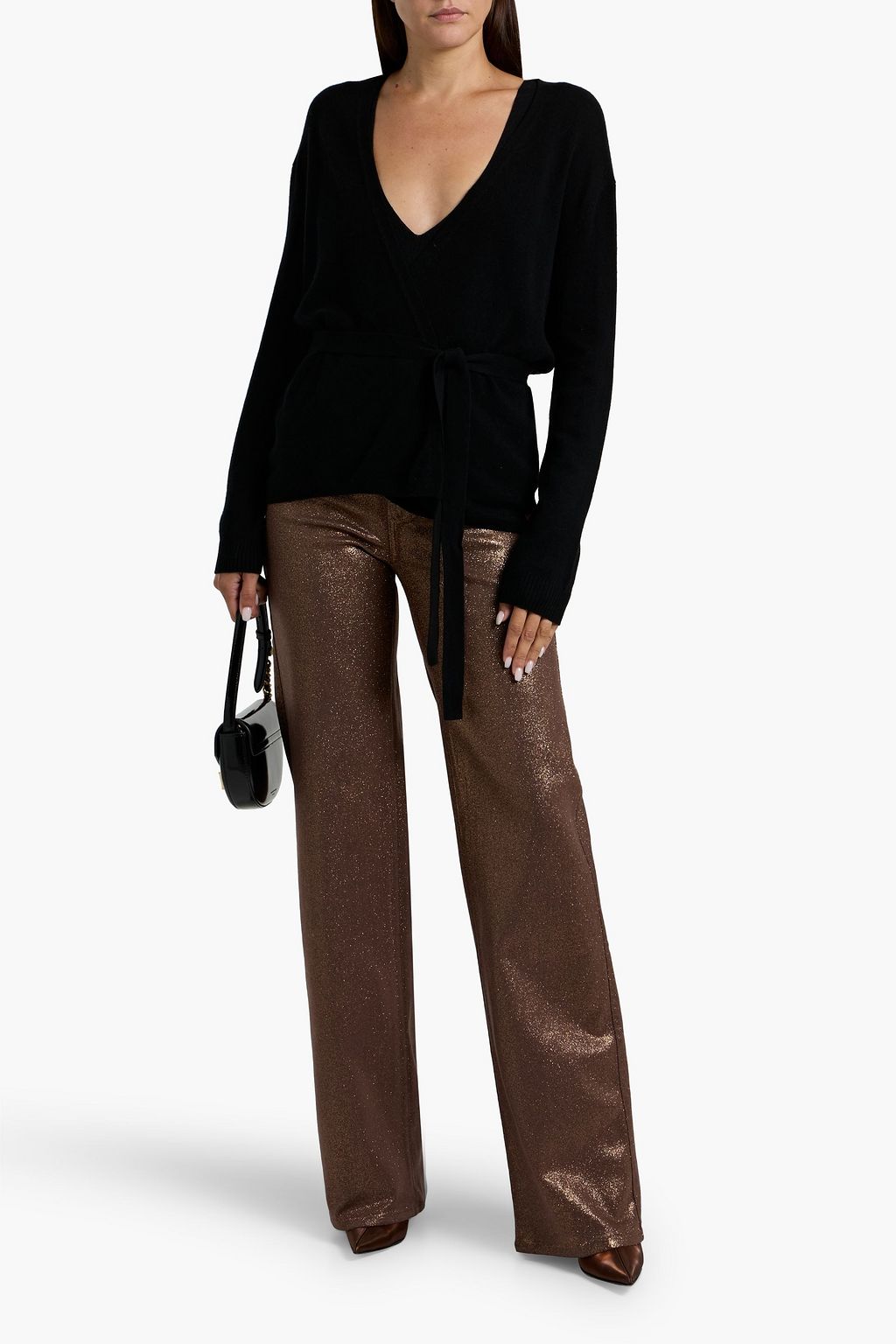 CHINTI & PARKER Wool and cashmere-blend wrap cardigan