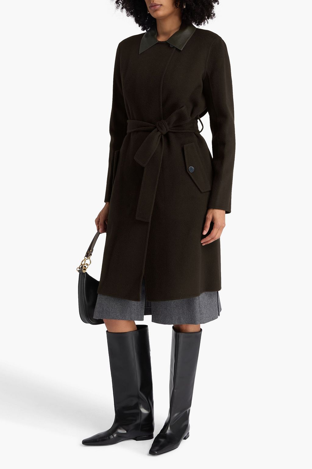 THEORY Oaklane wool and cashmere-blend felt coat