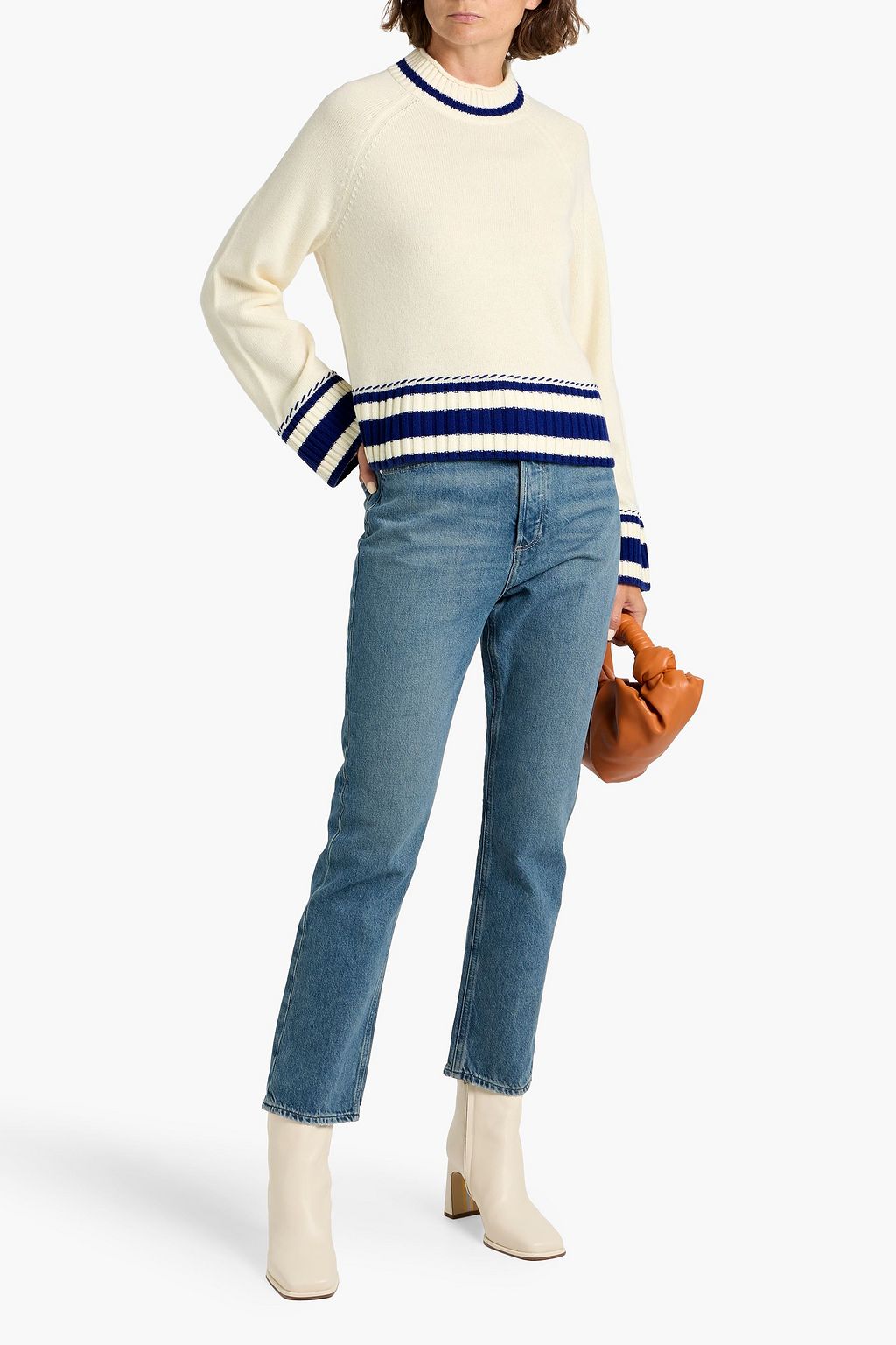 CHINTI & PARKER Guernsy striped wool and cashmere-blend sweater