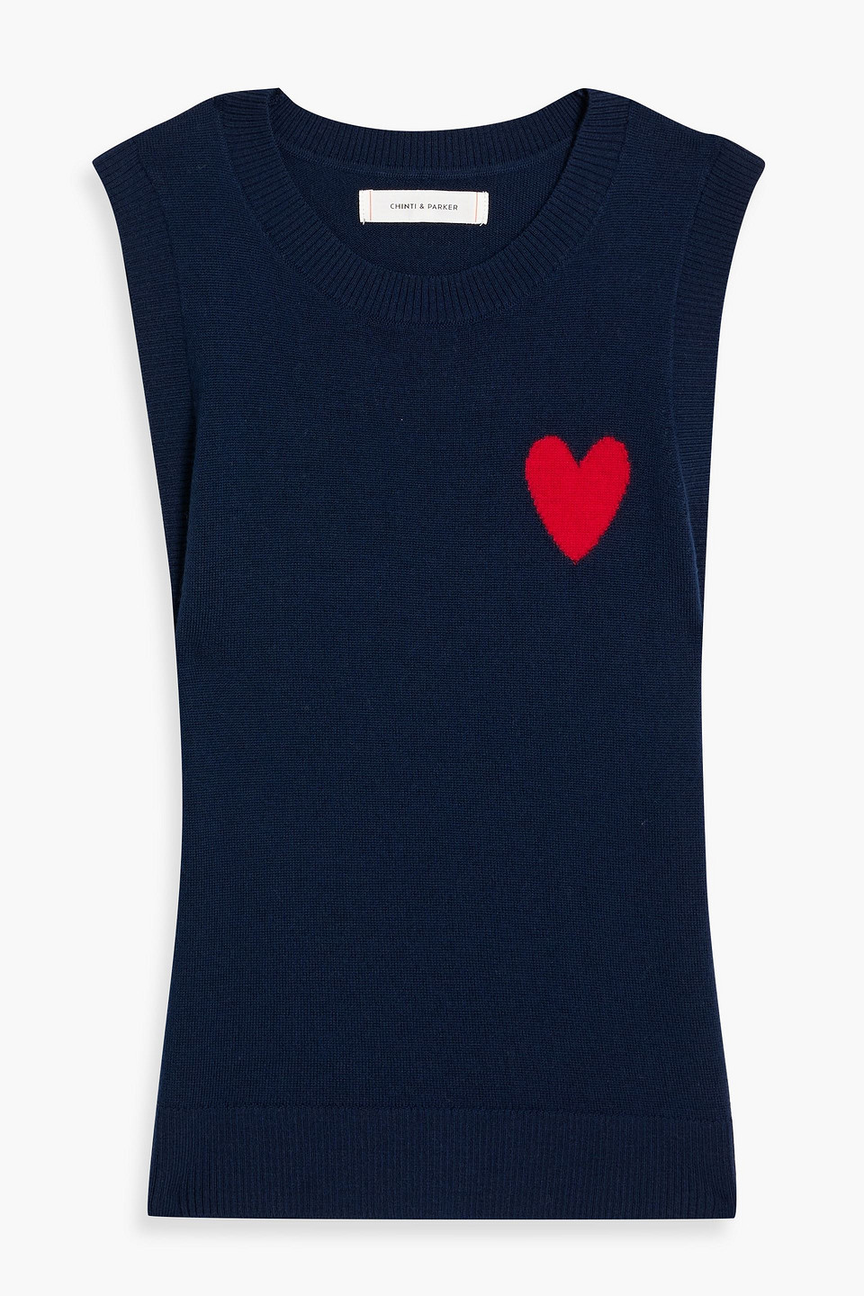 Chinti & Parker Jacquard-knit Wool Top In Blue