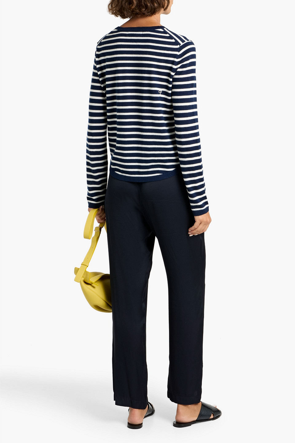 Chinti & Parker Striped Jacquard-knit Wool Sweater In Blue