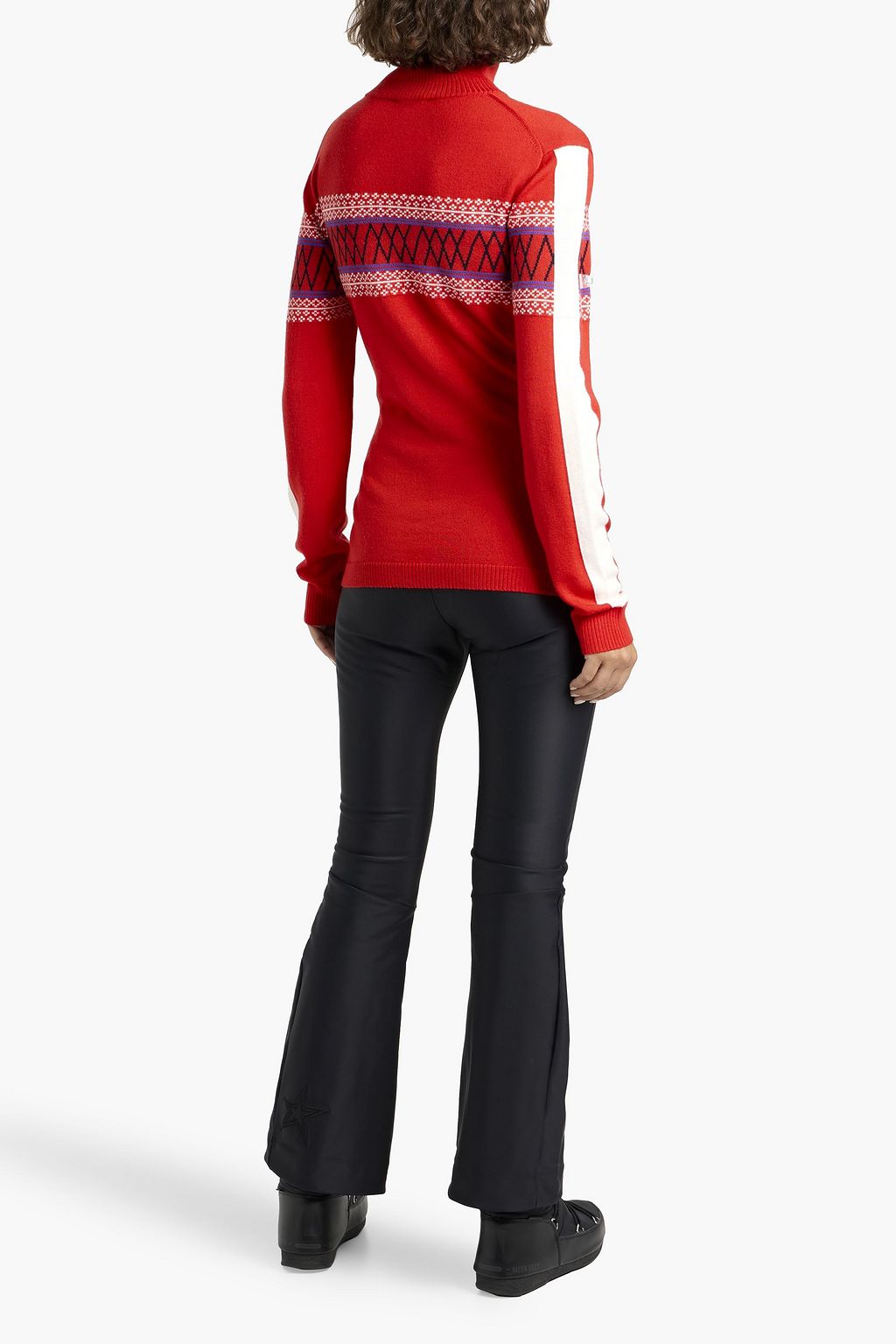 WE NORWEGIANS Intarsia merino wool half-zip sweater
