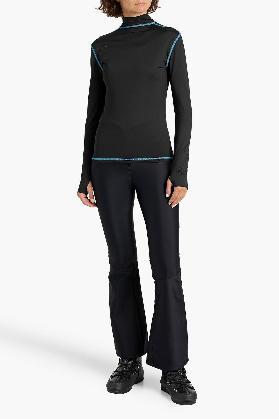 Aztech Mountain Stretch-jersey Base Layer In Black