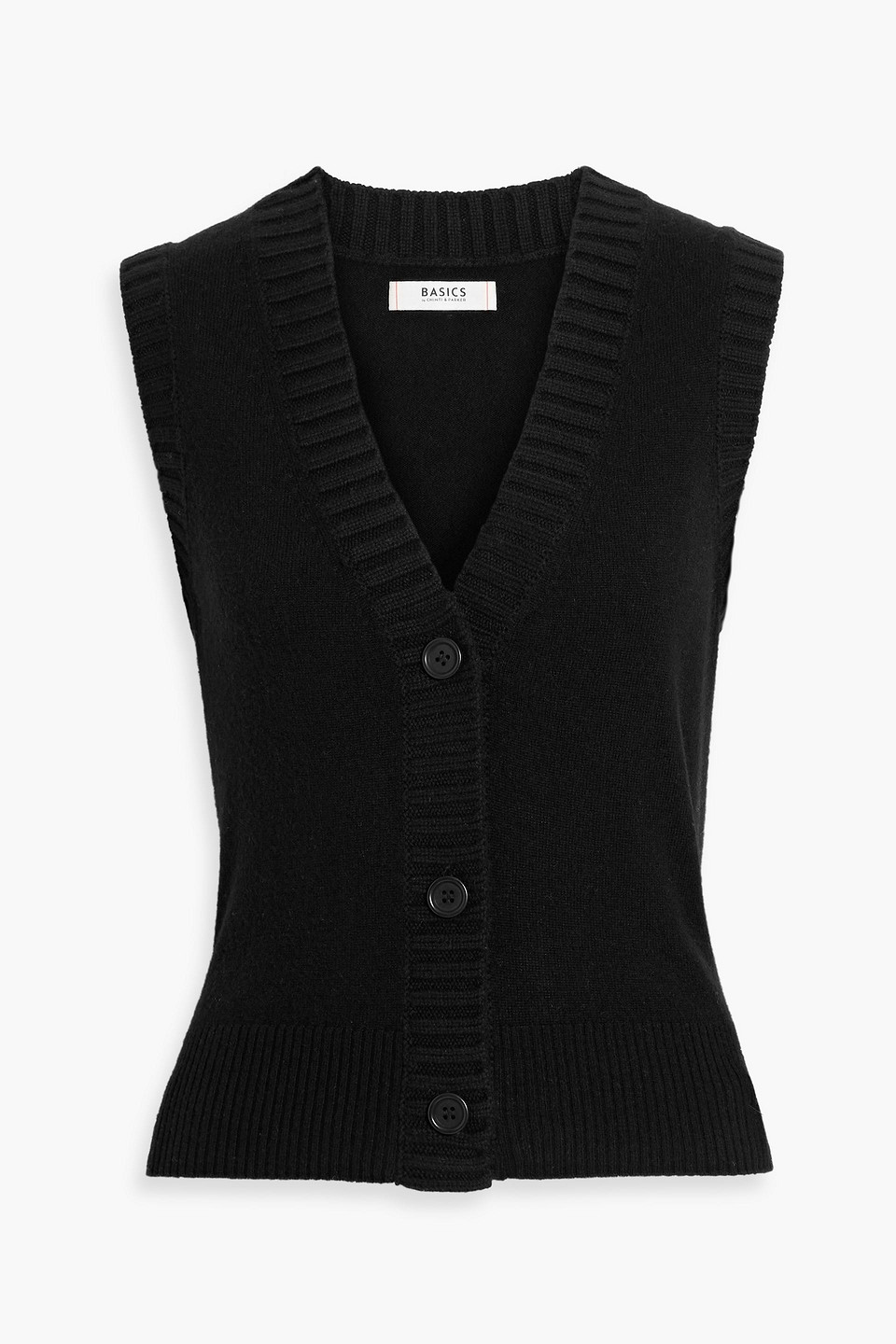 Chinti & Parker Wool And Cashmere-blend Vest In Black